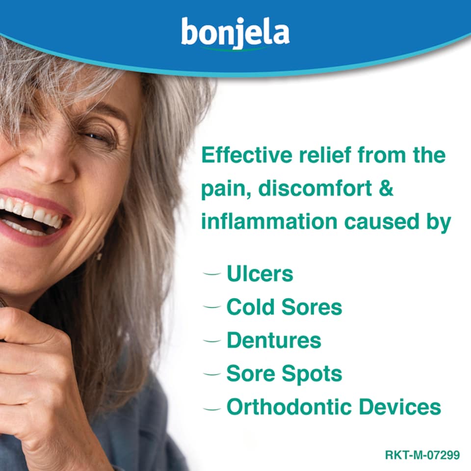 image 1 of Bonjela Adult Mouth Ulcer Relief Cool Mint Gel 15g