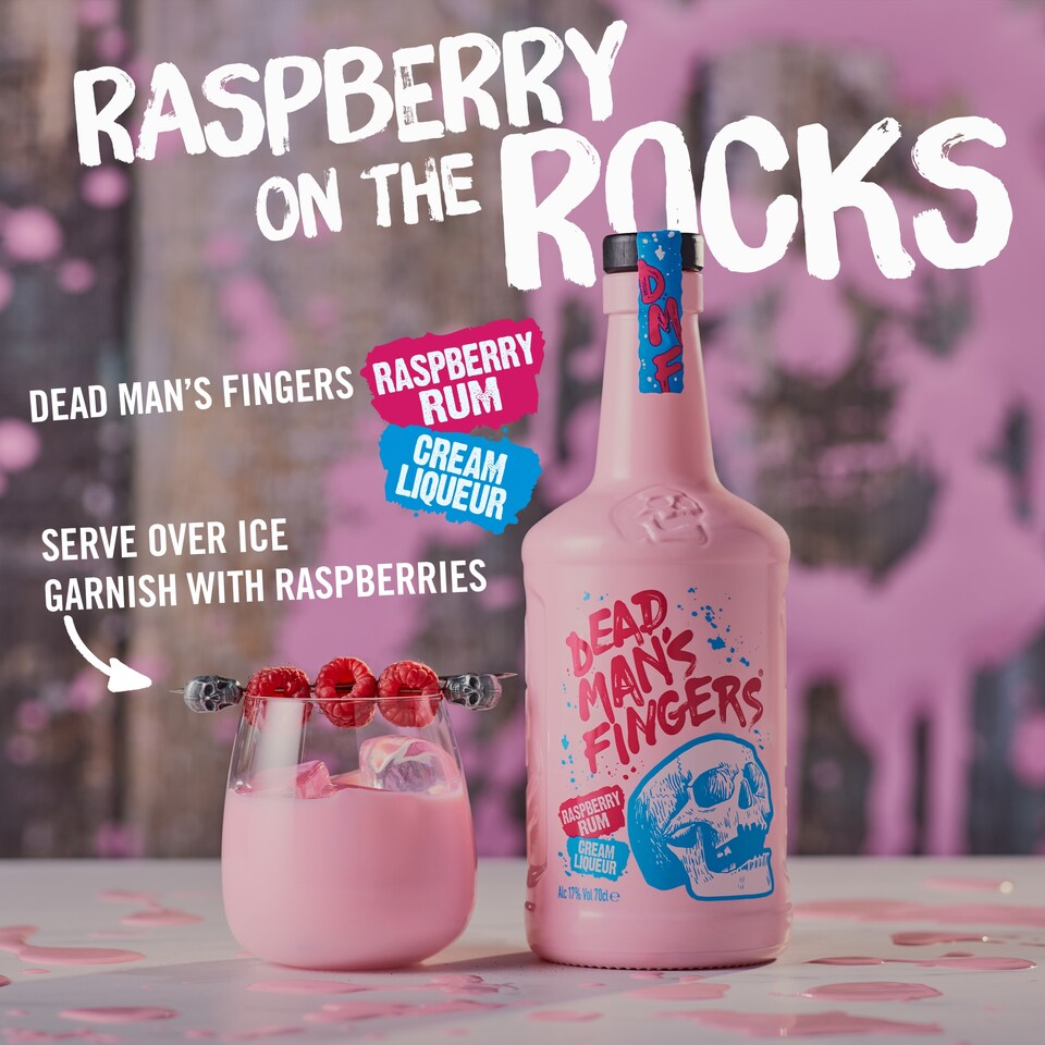 image 1 of Dead Man's Fingers Raspberry Rum Cream Liqueur 70cl