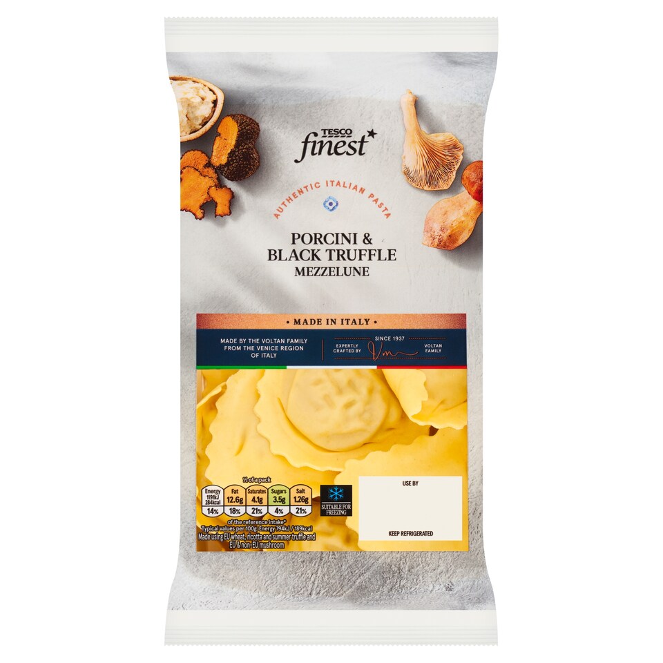 Tesco Finest Porcini & Black Truffle Mezzelune 250G
