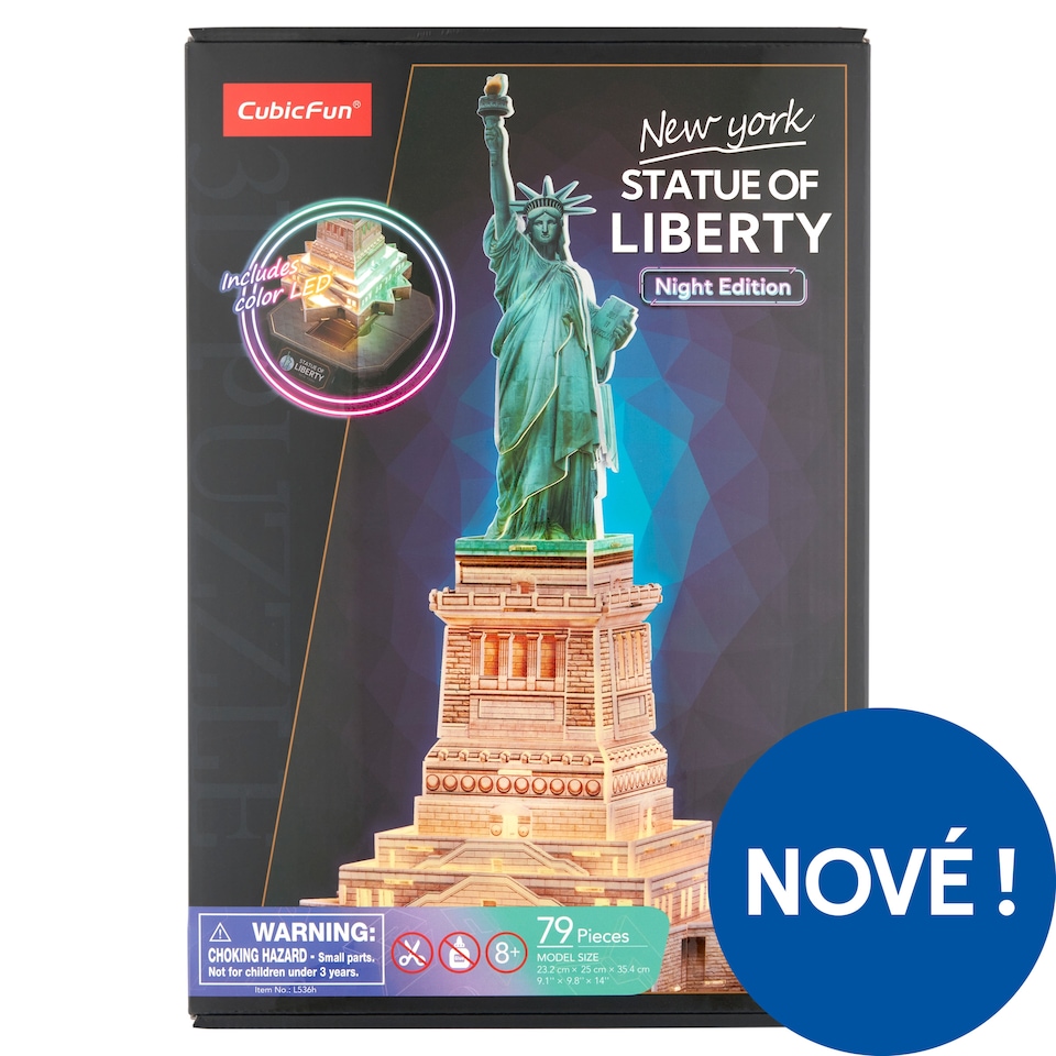 Cubicfun New York Statue of Liberty 3D puzzle 23,2 cm x 25 cm x 35,4 cm 79 ks