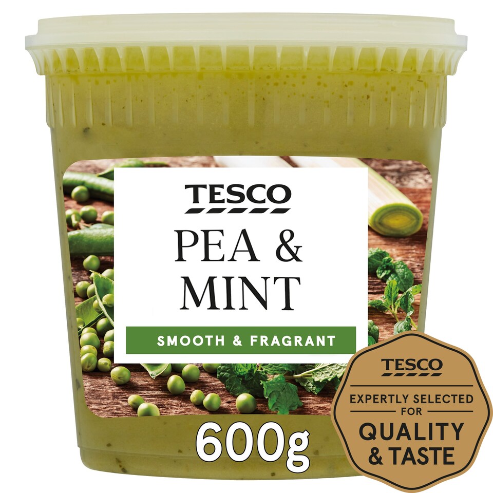 Tesco Pea & Mint Soup 600G Tesco Groceries
