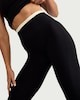 image 2 of F&F Active ULTRASTRETCH Contrast Waist High Waisted Leggings in Black