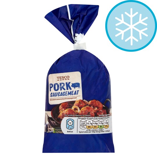 TESCO PORK SAUSAGE MEAT 400G Tesco Groceries