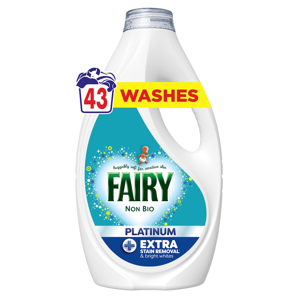 image 1 of Fairy Non Bio Platinum Washing Liquid 43 Washes 1333ml