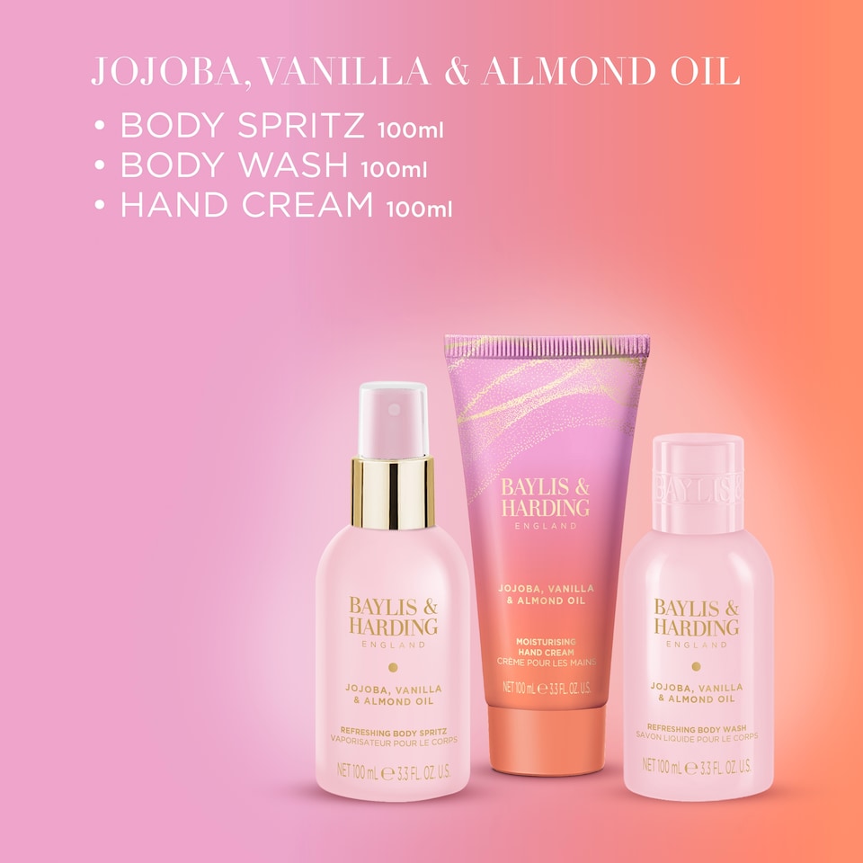image 1 of Baylis & Harding Jojoba, Vanilla & Almond Oil Luxury Wash Bag Gift Set