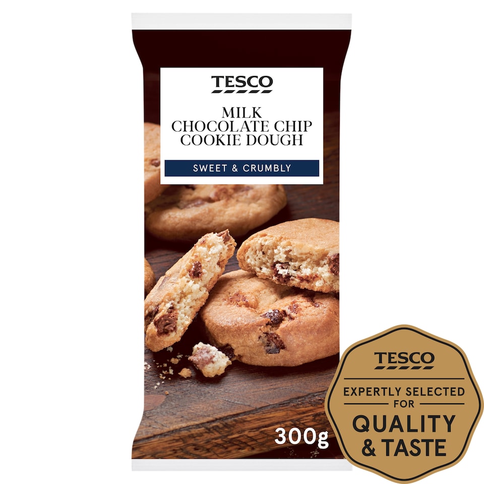 Tesco Ready To Bake Chocolate Chip Cookie Dough 300G