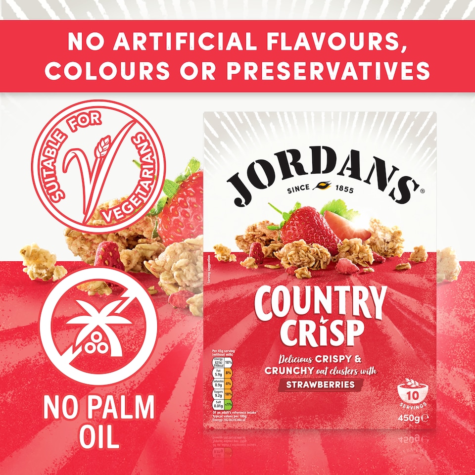 image 1 of Jordans Country Crisp Strawberries Cereal 450g
