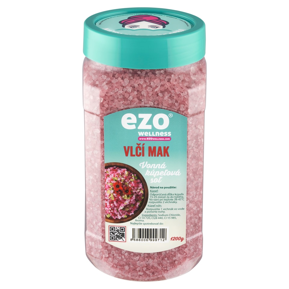 obrázok 1 z Ezo Wellness vlčí mak vonná kúpeľová soľ 1200 g