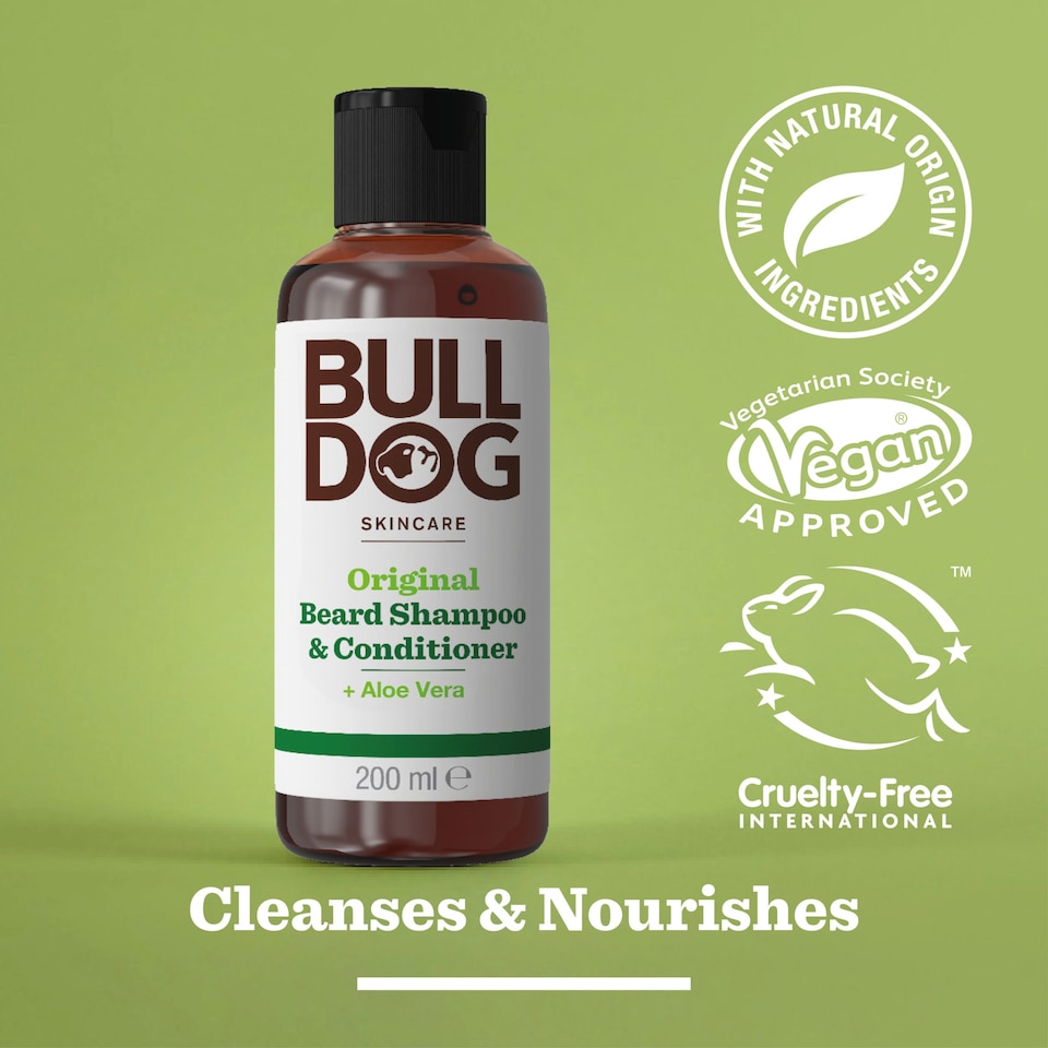 image 1 of Bulldog Skincare Original Beard Shampoo & Conditioner 200ml
