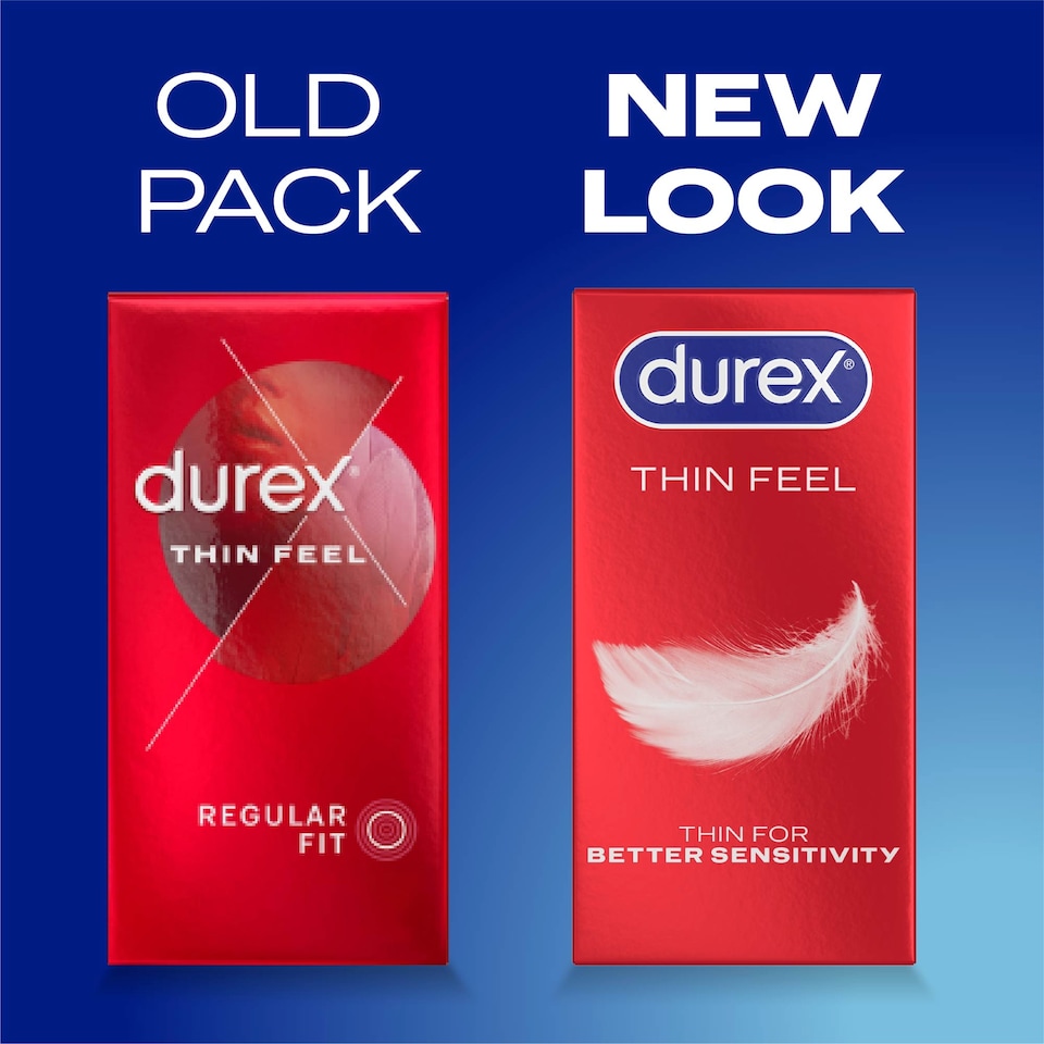 image 1 of Durex Thin Feel Condoms Enhanced Sensitivity Regular Fit 6 Pack