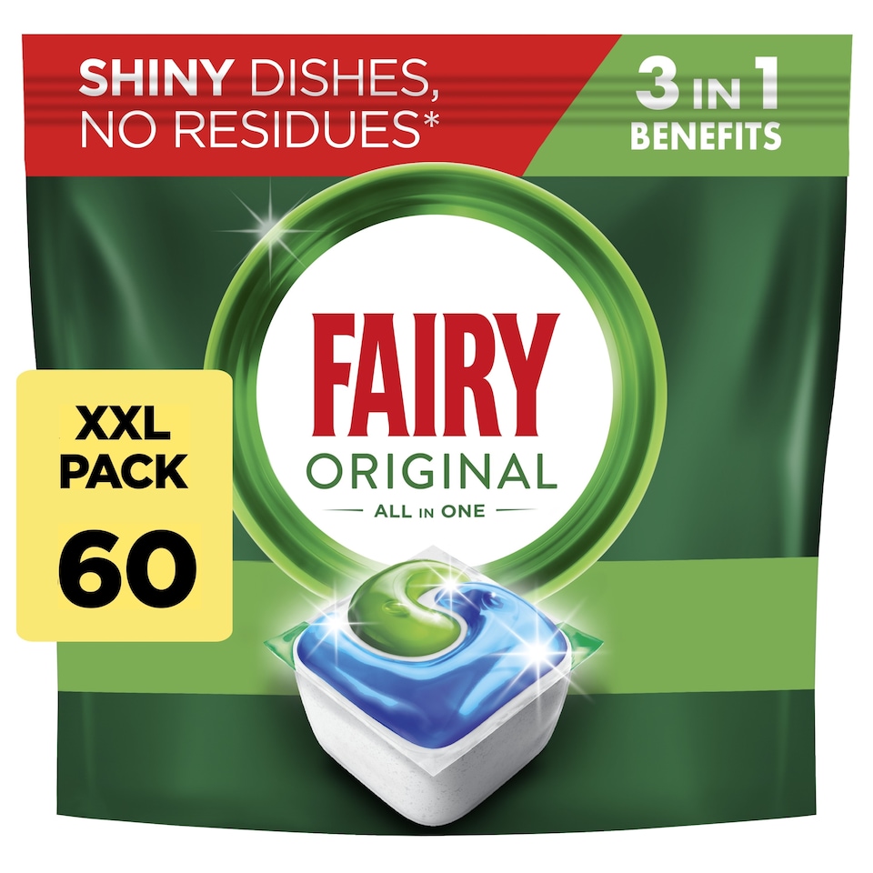 image 1 of Fairy Original All In One Dishwasher Pchs 60 Washes 811G