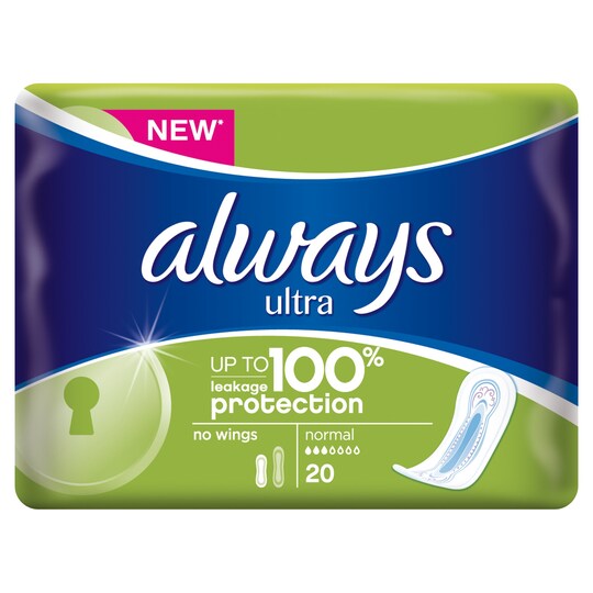 Always Ultra Normal Sanitary 20 Pads Tesco Groceries