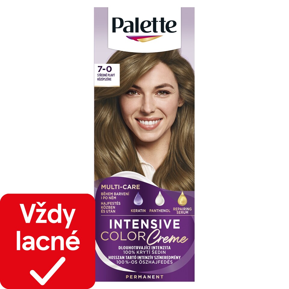 obrázok 1 z Palette Intensive Color Creme farba na vlasy Stredneplavý 7-0