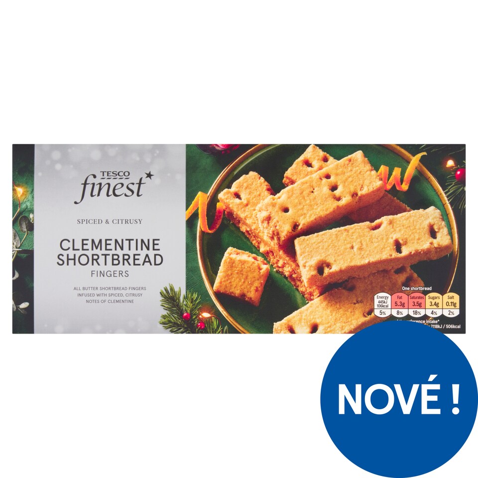 Obrázek 1 pro produkt Tesco Finest Máslové sušenky s klementinkovým olejem a skořicí 165g