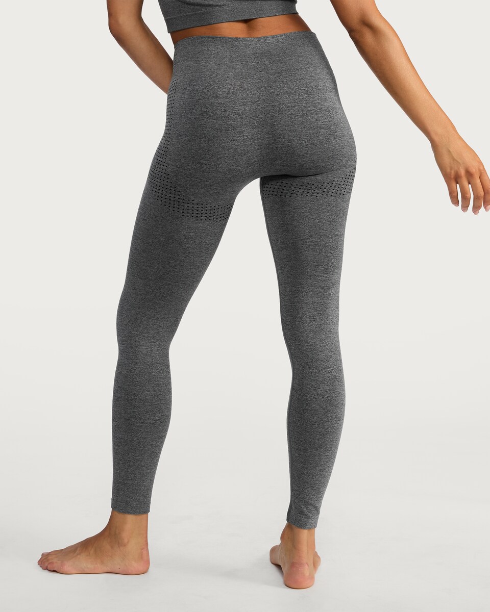 image 1 of F&F Active Seamfree High Waisted Sports Leggings in Grey Marl