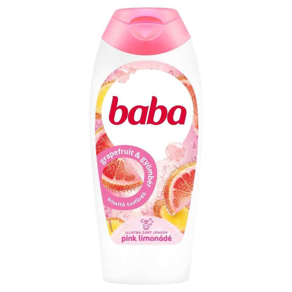Baba Pink Lemonade Refreshing Shower Gel with Grapefruit and Ginger Scent 400 ml