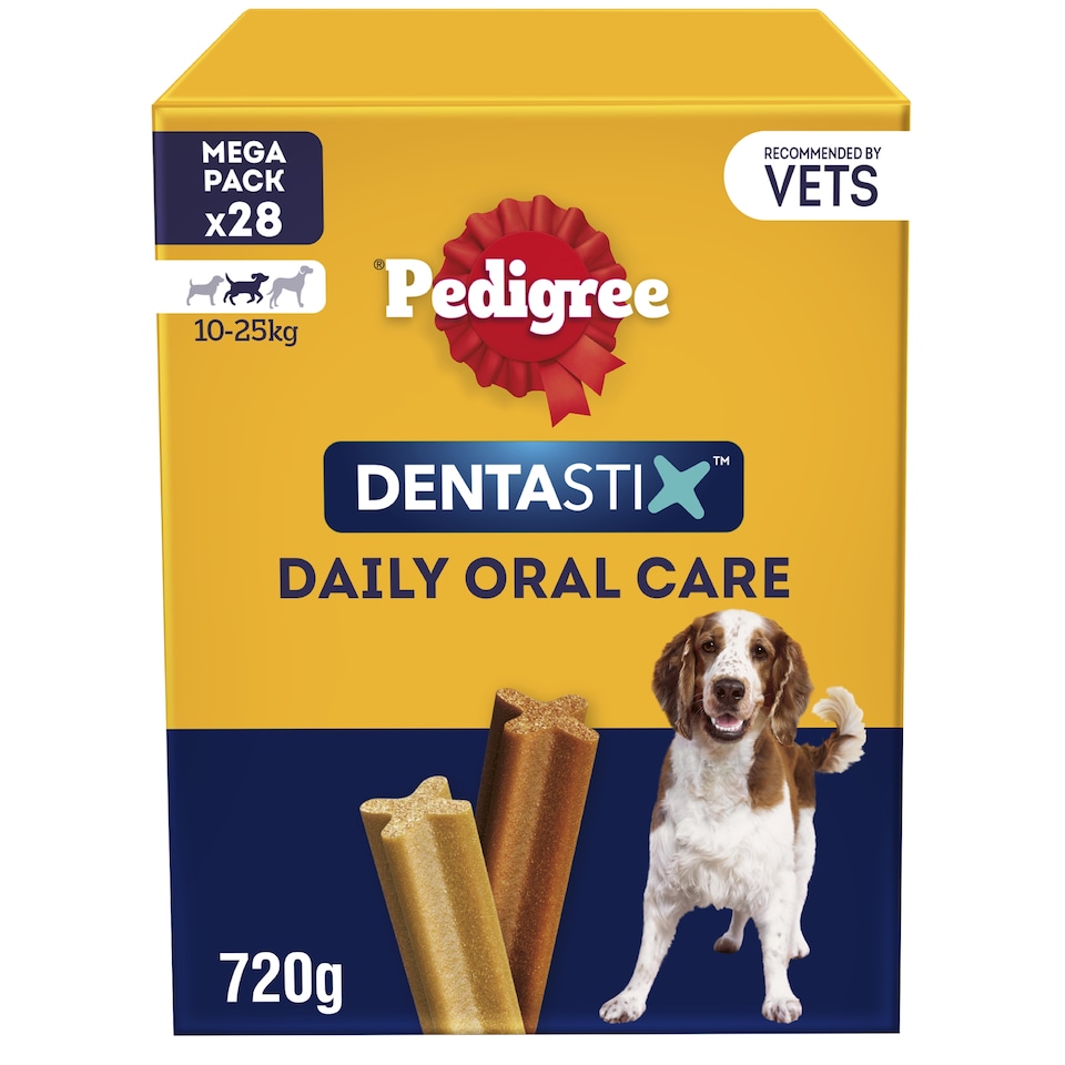 image 1 of Pedigree Dentastix Daily Medium Dog Treats 28 Dental Sticks