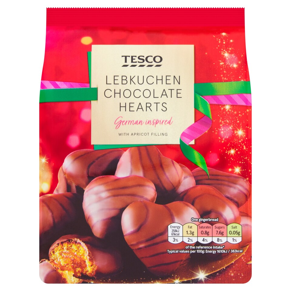 Tesco Lebkuchen Hearts 250G