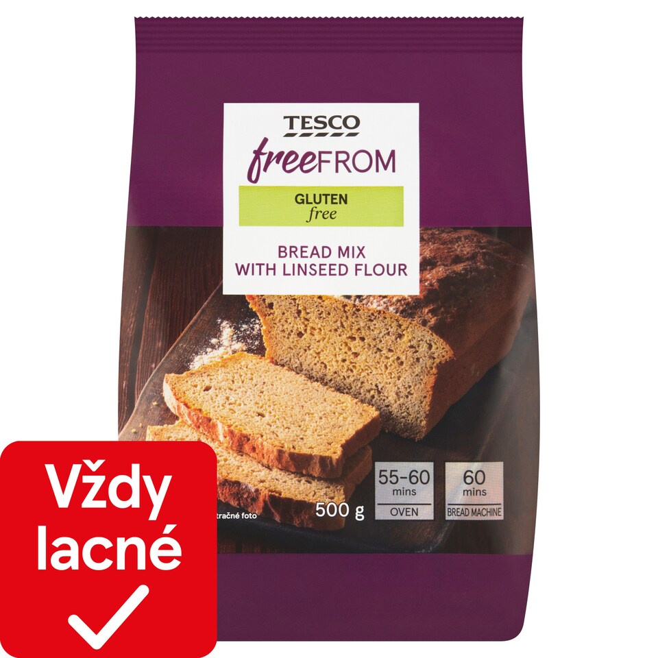 Tesco Free From Sypká zmes na prípravu chleba s ľanovou múkou 500 g