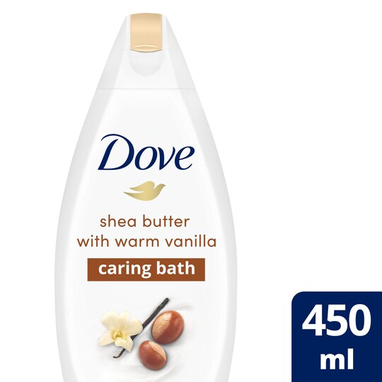 Dove Bath Shea Butter With Warm Vanilla 450Ml Tesco Groceries