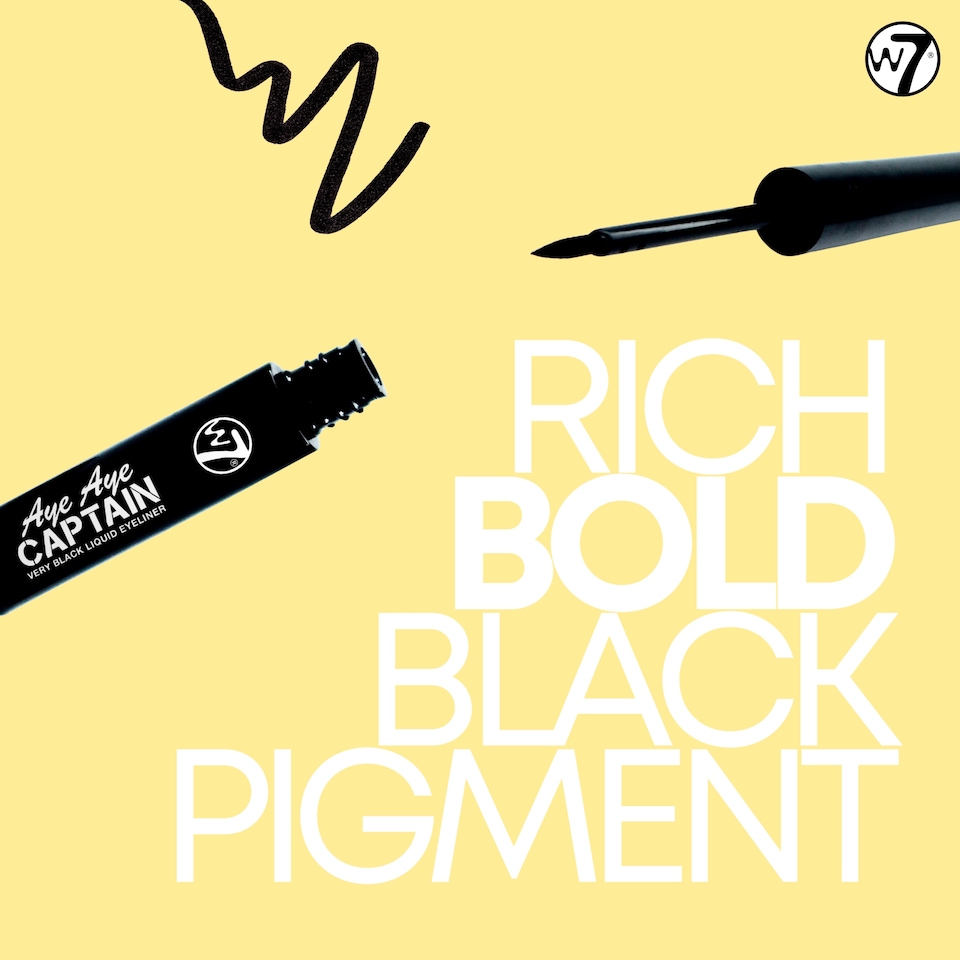 image 1 of W7 Aye Aye Captain Liquid Eyeliner 5Ml
