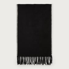 F&F Contrast Trim Fringed Scarf in Black