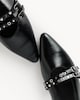 image 3 of F&F Pointed Toe Slingback Shoes in Black