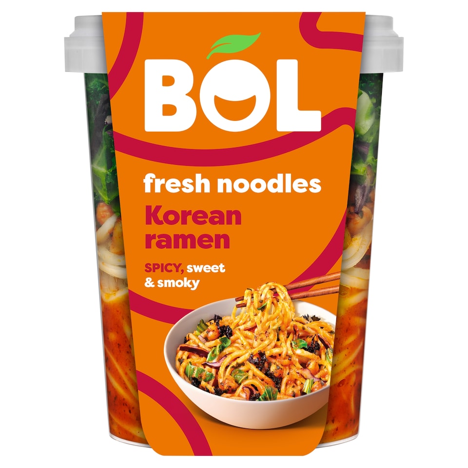 Bol Posh Noodles Korean Chilli Ramen 345G