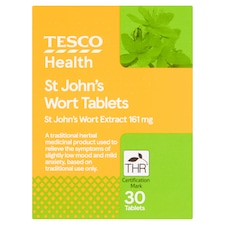 Tesco Health St John's Wort Herbal Tablets 30s