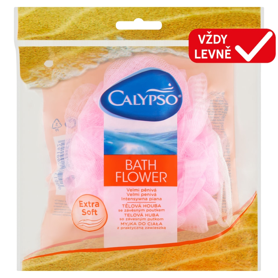 Obrázek 1 pro produkt Calypso Bath Flower Extra Soft tělová houba se závěsným poutkem