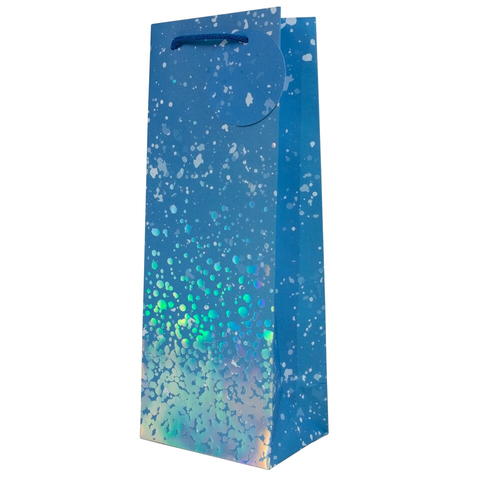 Tesco Blue Foil Bottle Bag