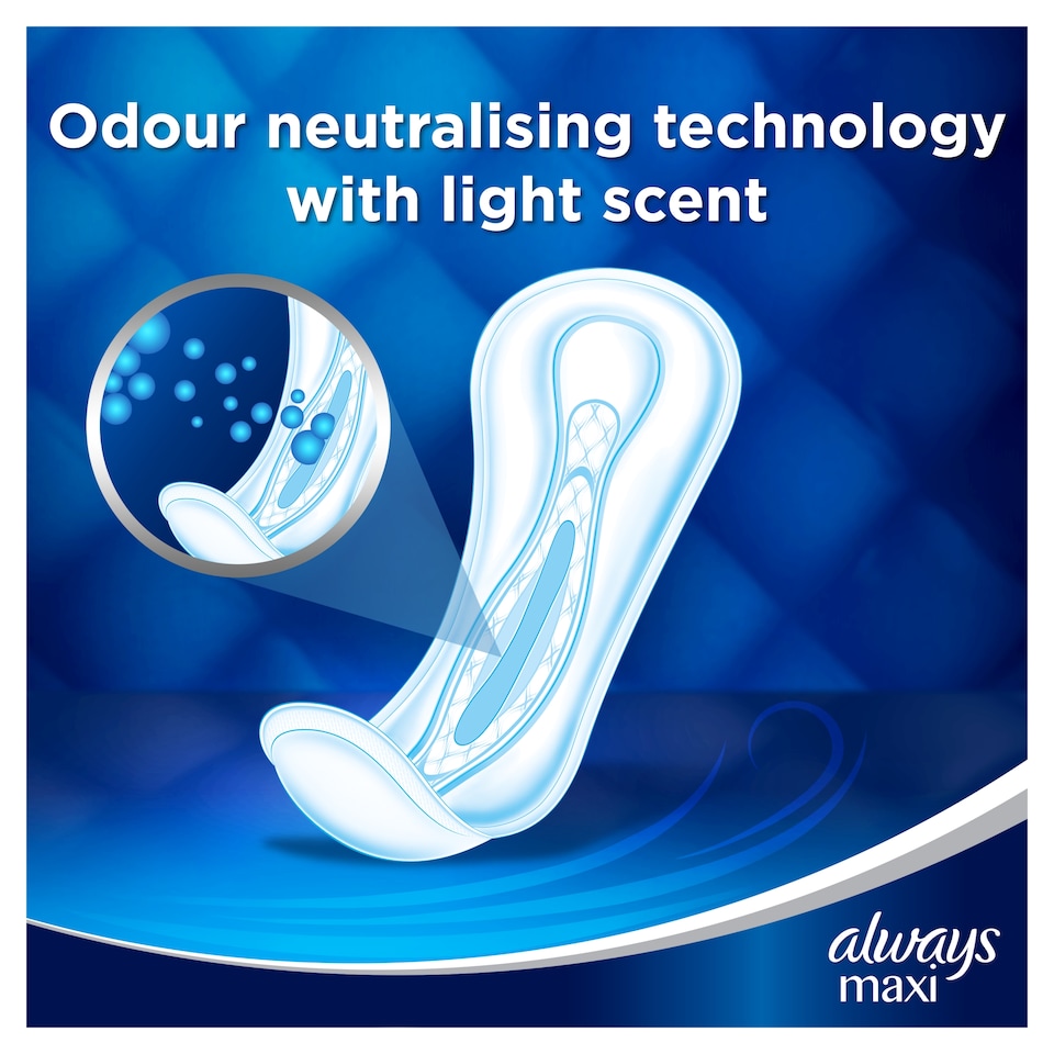 image 1 of Always Maxi Size 3 Night Sanitary Towels 9 Pack