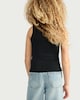 image 3 of Rolling Stones Cotton Rich Ribbed Vest in Black
