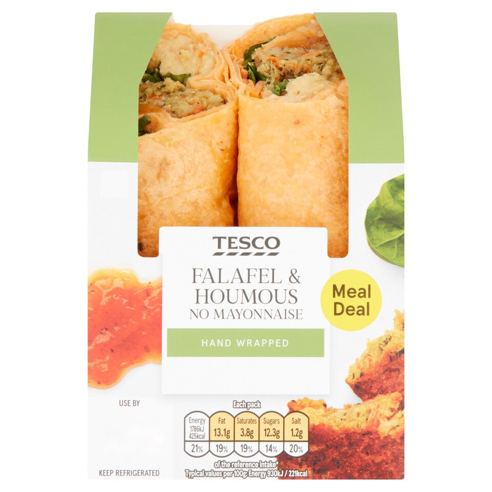 Tesco Falafel & Houmous Wrap