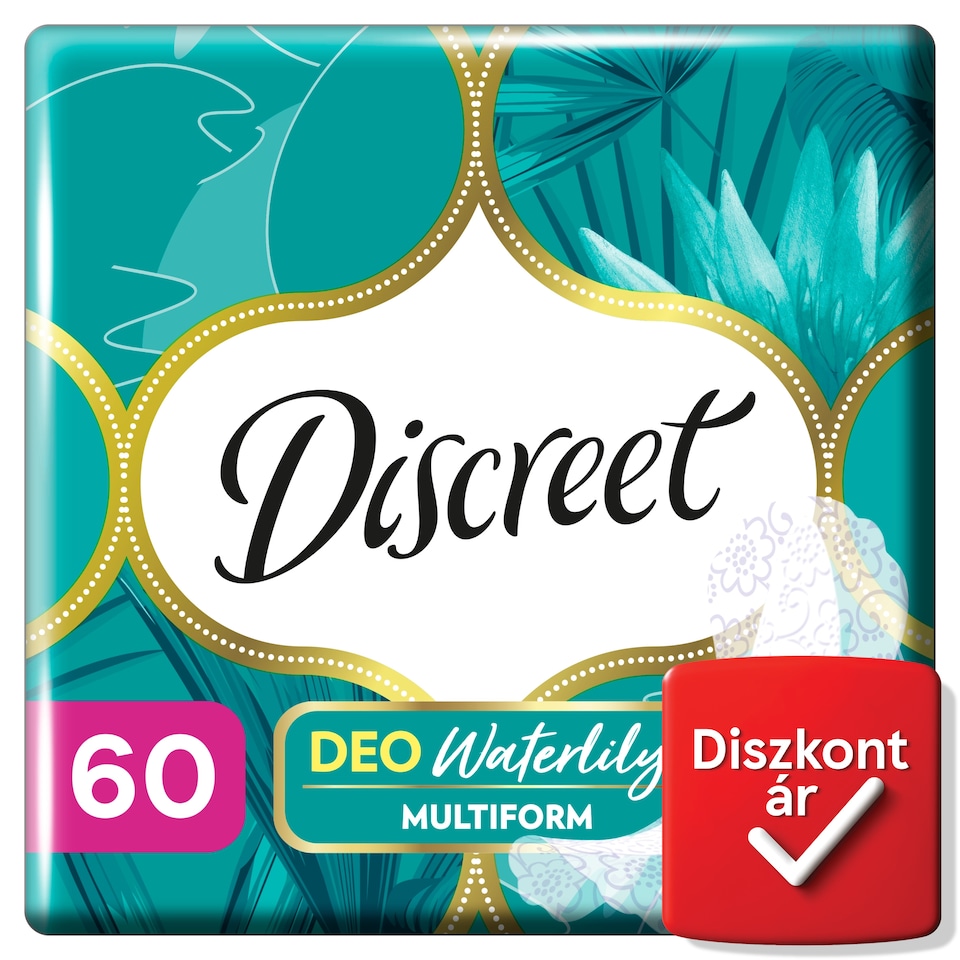 Discreet Légáteresztő Multiform Waterlilly Tisztasági Betétek x60  1. kép
