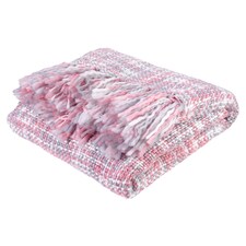 Tesco Boucle Throw Pink