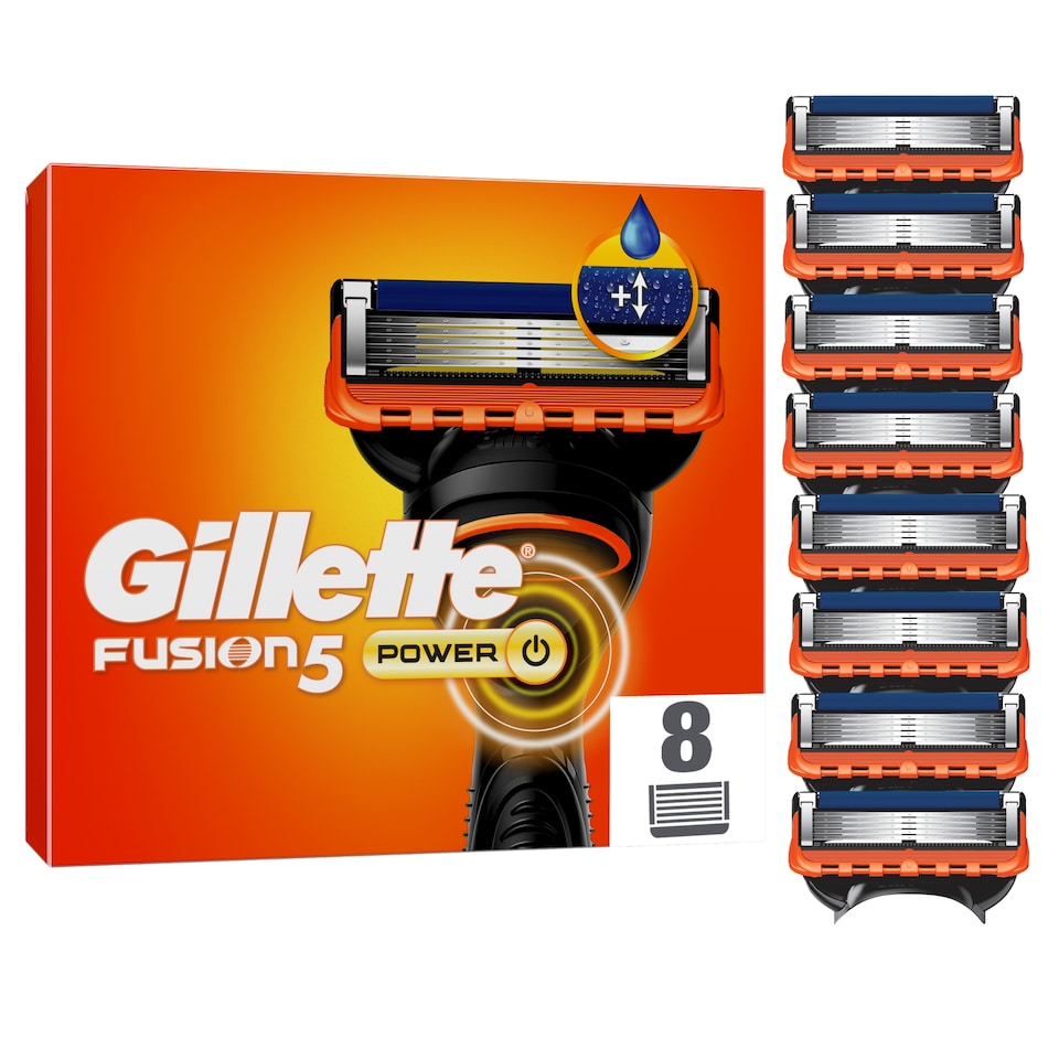 image 1 of Gillette Fusion Power Razor Blades Refill 8 Pack