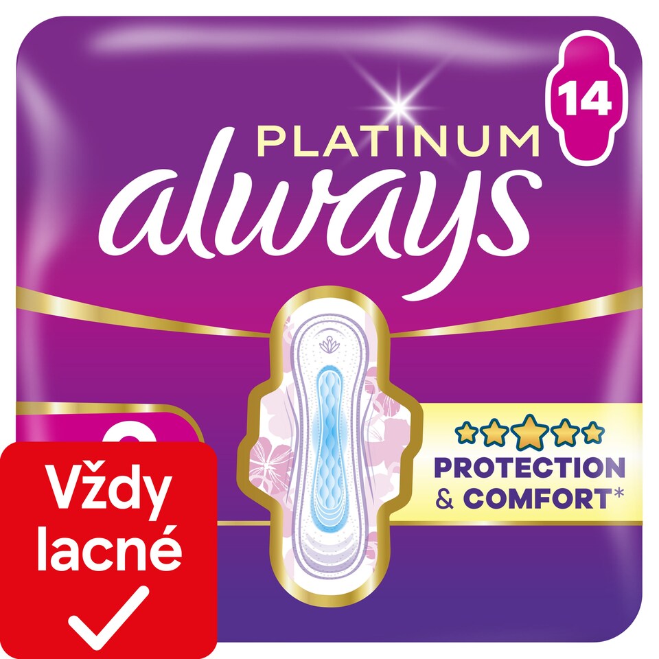 image 1 of Always Platinum Sanitary Towels Super (Size 2) 14 Pads