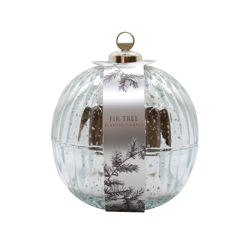 image 1 of F&F Home Norsk Fir Silver Bauble Candle 145g