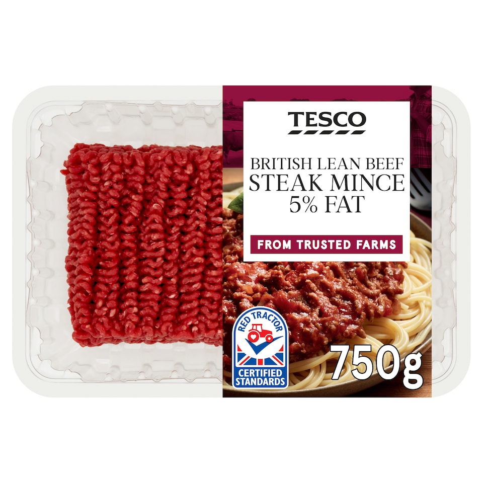 Tesco Lean Beef Steak Mince 5% Fat 750g