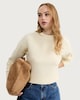 image 2 of F&F Crew Neck Cropped Jumper in Yellow