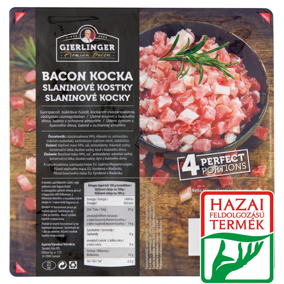image 1 of Gierlinger Bacon Cubes 4 x 62,5 g (250 g)