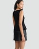 image 4 of F&F Pleated Sleeveless Peplum Top in Black