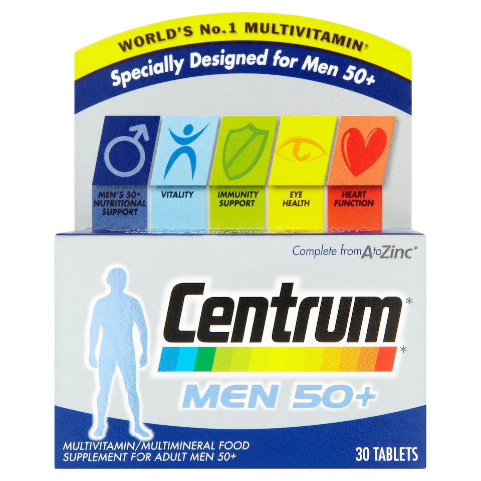 Centrum Men 50+ Multivitamins & Minerals Tablets 30s