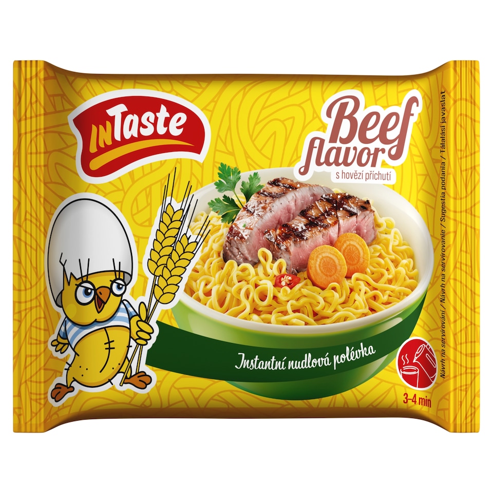 InTaste Beef Flavored Instant Noodle Soup 65g