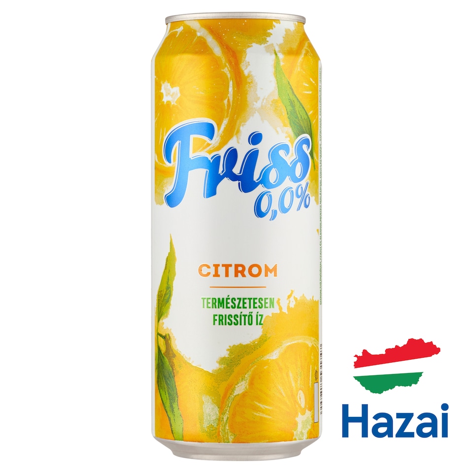 Friss 0,0% citrom ízű üdítőital és alkoholmentes malátaital keveréke 0,5 l  1. kép