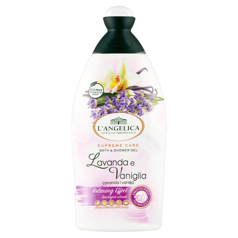 L'Angelica tusfürdő természetes levendula és vanília kivonattal 500 ml