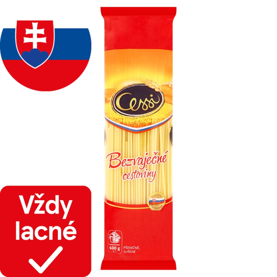 Cessi Bezvaječné cestoviny pšeničné, sušené makaróny 400 g