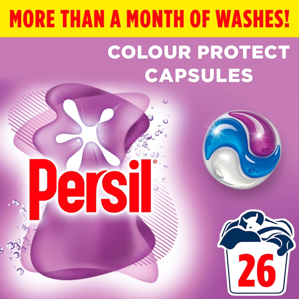 image 1 of Persil Colour Protect 3 in 1 Laundry Detergent Capsules 26w 548.6g
