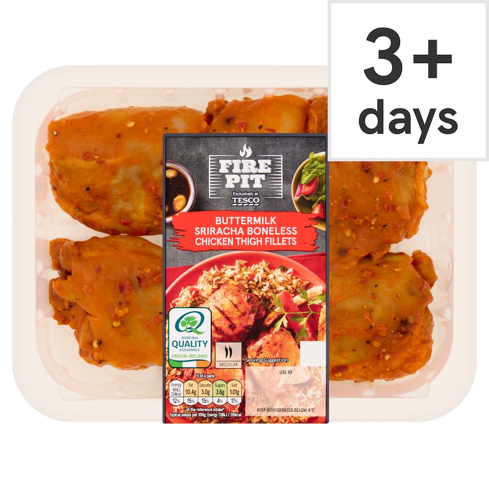 Tesco Fire Pit Butter Milk Thigh Fillets 520G
